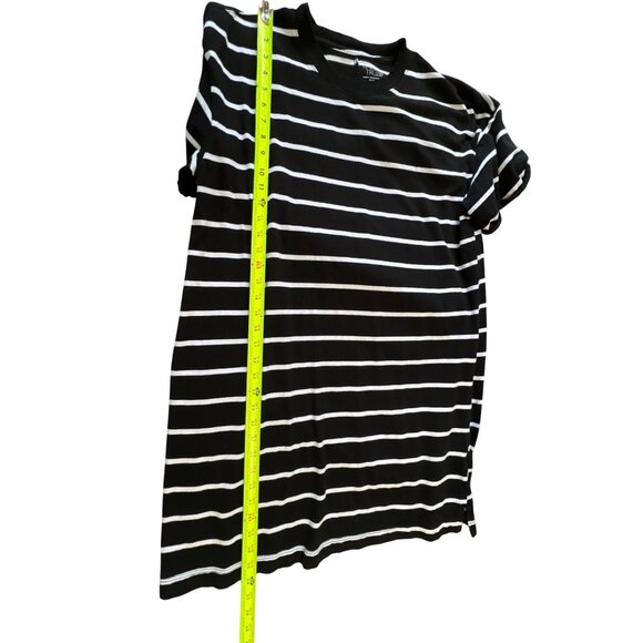 Time And Tru Black & White‎ Striped Short Sleeve Tee XXL 2XG Vaction Beach Resor - Picture 4 of 10